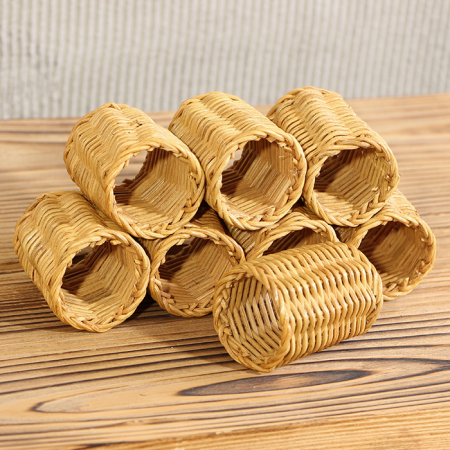 Lena Rattan 8'li Peçete Halkası Büyük Boy 5x7,5 cm