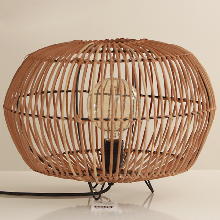 Nilgün 27x36 cm Rattan Masa lambası