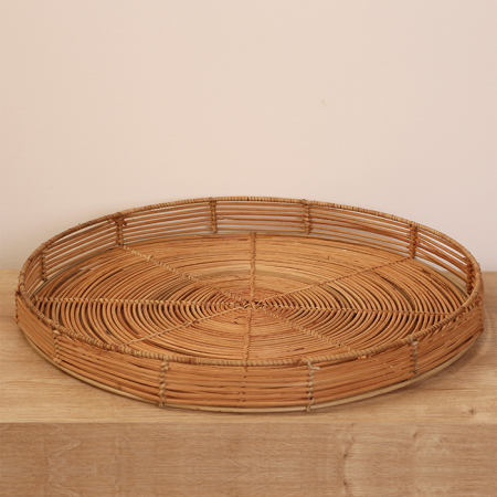 Laden 50x5 cm. Rattan Tepsi