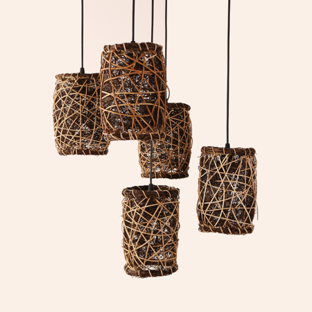 Afrika 15x20 cm. Beşli Rattan Set