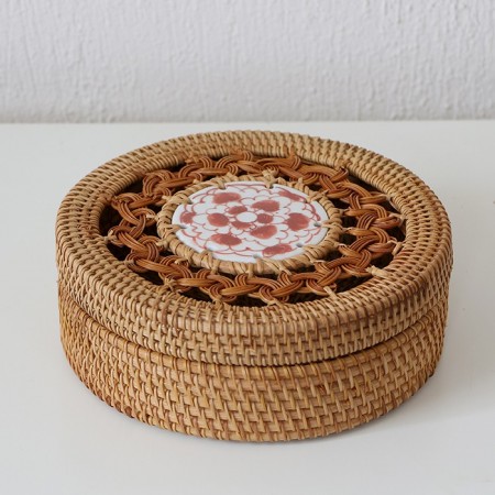 Humayun 20x20x8 cm Rattan Saklama Kutusu - 20