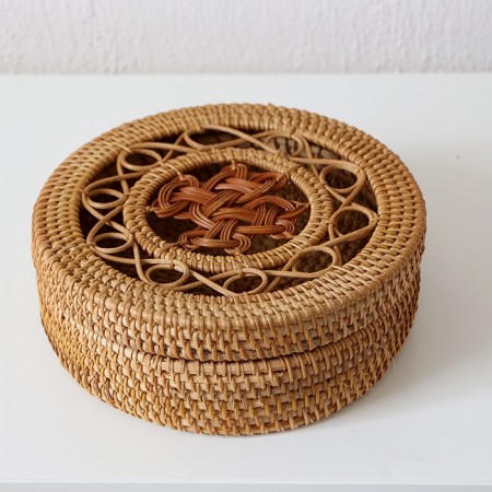 Humayun 20x20x8 cm Rattan Saklama Kutusu - 24