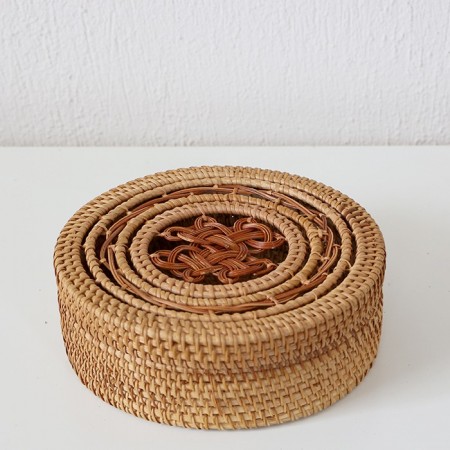 Humayun 20x20x8 cm Rattan Saklama Kutusu - 35