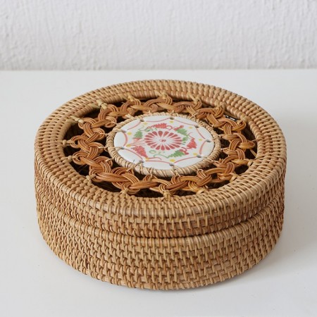 Humayun 20x20x8 cm Rattan Saklama Kutusu - 36