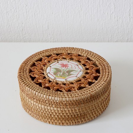 Humayun 20x20x8 cm Rattan Saklama Kutusu - 38 RYD-SK-019