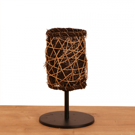 Afrika 35x20x15 cm. Siyah Ayaklı Rattan Masa Lambası