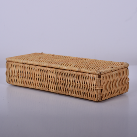 LOVE 26x5 cm. Rattan Kapaklı Saklama Kutusu  & Dekoratif Obje