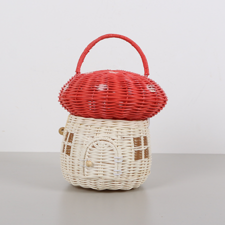 Kırmızı Mantar Rattan Dekor 22x30 cm.