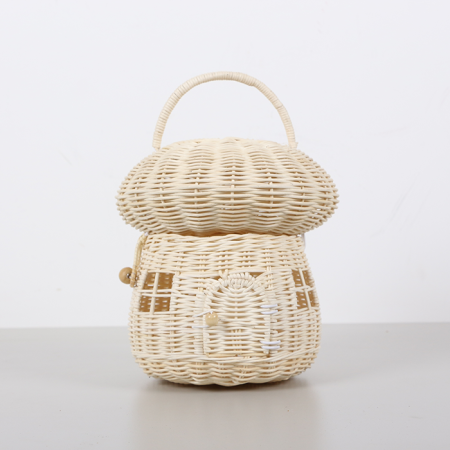 Naturel Mantar Rattan Obje Dekor 22x30 cm.