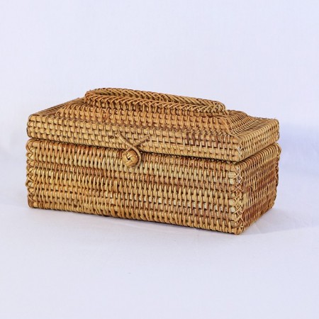 Miri Dikdörtgen Rattan Peçetelik Büyük Boy 23x12x11 cm