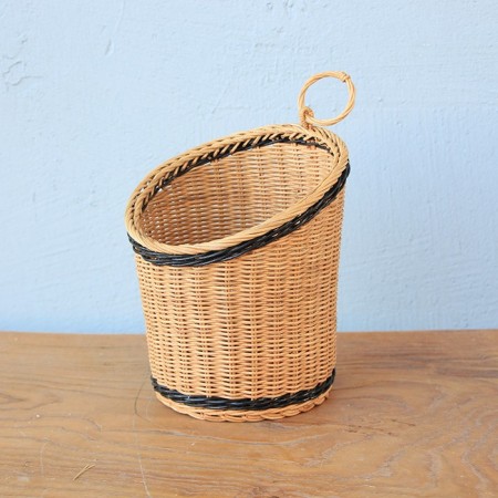 Rattan 15.5xH15.5/23.5 cm. Duvar sepeti