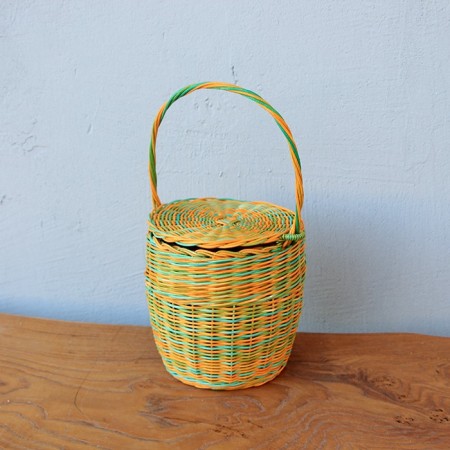 Yeşil Kapaklı Rattan 20x16 Sepet