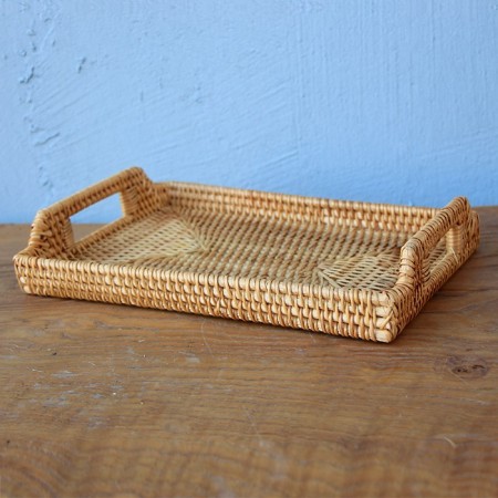 Maria 35x25x7 cm. Rattan Dekoratif Tepsi