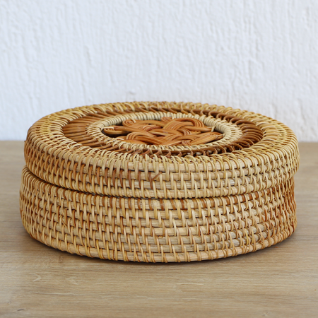 Humayun 20x20x8 cm Rattan Saklama Kutusu - 09